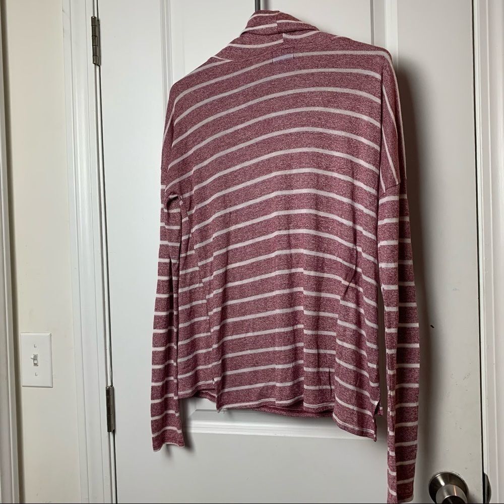 City Streets Scoop Neck Drawstring Striped Sweater - Picture 5 of 5